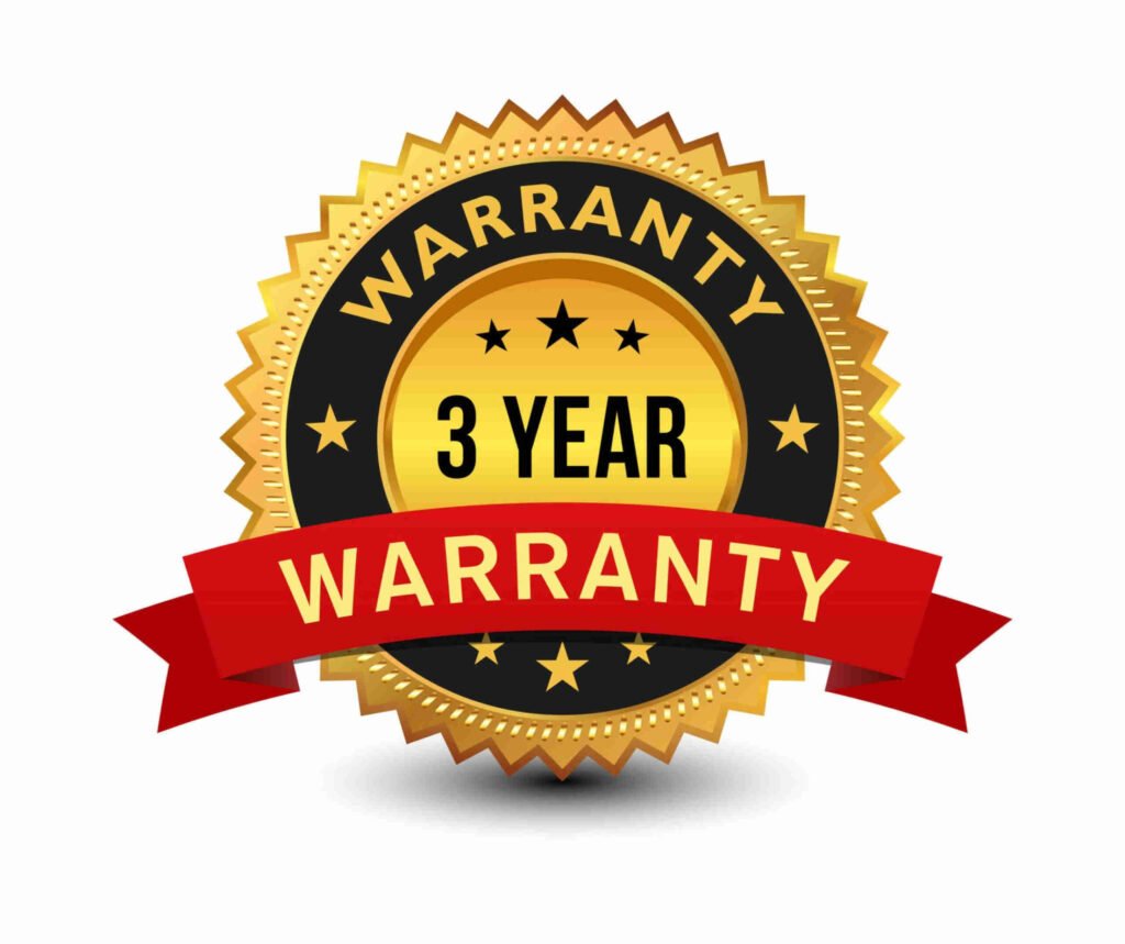 3 Year Warranty